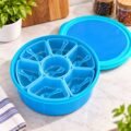 7-Section Masala Box with 6 Removable Containers & Spoons