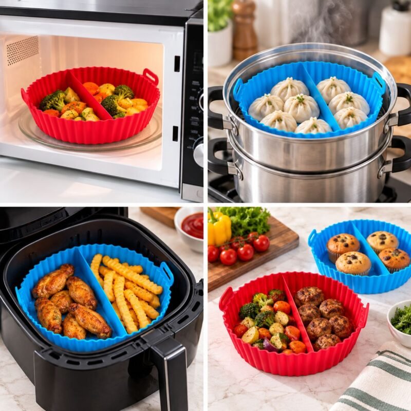 Cilicon Plate Round_2 Round Silicone Air Fryer & Baking Tray – 14 cm / 17 cm