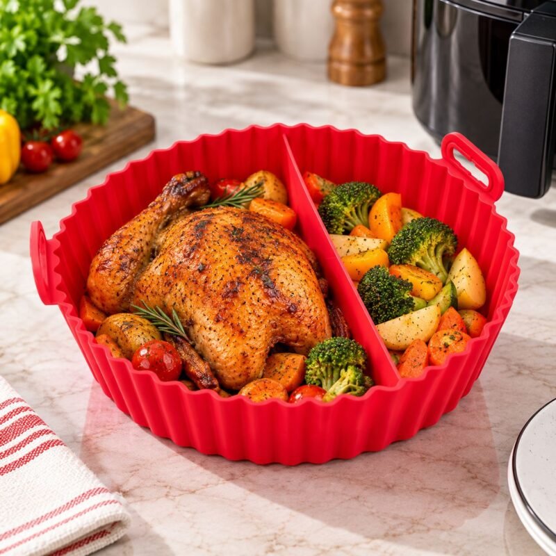 Cilicon Plate Round_6 Round Silicone Air Fryer & Baking Tray – 14 cm / 17 cm