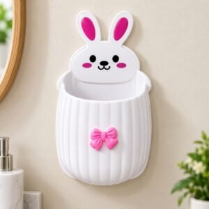 Rabbit Wall Mounted Multipurpose Brush & Stationery Holder – V41