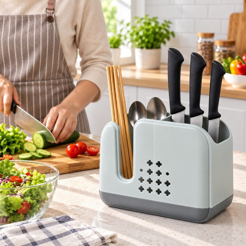 Multipurpose Spoon, Knife & Utensil Holder – J25-167