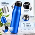 V45 – Vacuum Bottle_6 Stainless Steel Vacuum Bottle with Wrist Strap – Approx. 550 ml – V45