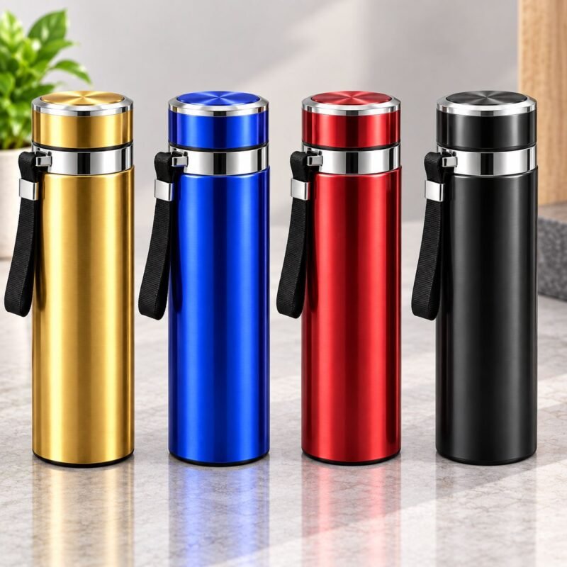 V47 – Vacuum Bottle,_5 SUS 316 Stainless Steel Vacuum Bottle with Strainer – Approx. 900 ml – V47