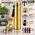 V47 – Vacuum Bottle,_6 SUS 316 Stainless Steel Vacuum Bottle with Strainer – Approx. 900 ml – V47