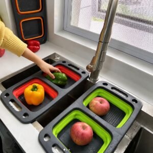 02e978c0-8fd4-4d98-a9f0-a775d5104927 Kedija Folding Veg & Fruits Drain Basket – Silicone | SS23 124