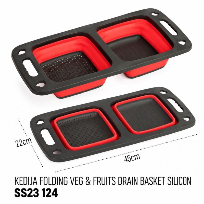 Kedija Folding Veg & Fruits Drain Basket – Silicone | SS23 124
