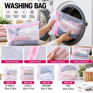 183e2023-1d5d-41f5-9968-f67dc45ef3d8 Mesh Laundry Washing Bag – Multiple Sizes