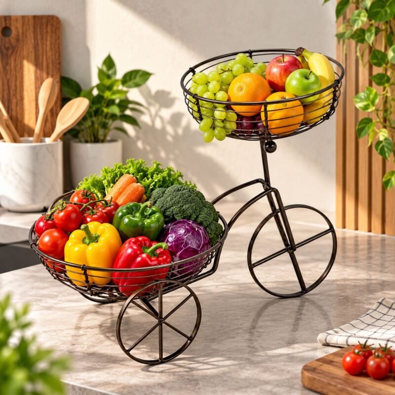 KDJ Cycle Fruit Basket – Double Basket | JR25 31