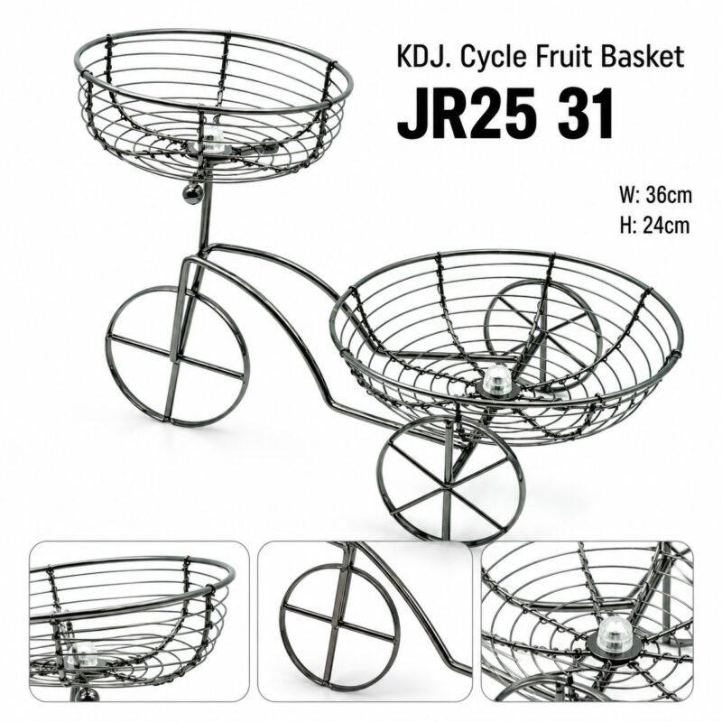 KDJ Cycle Fruit Basket – Double Basket | JR25 31