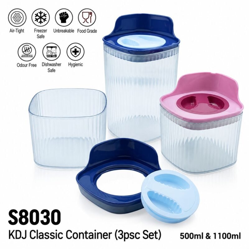 ccbf6b2b-4772-497a-8830-35b9ce81d75a KDJ Classic Airtight Storage Container Set β 3 Pieces (S8030)